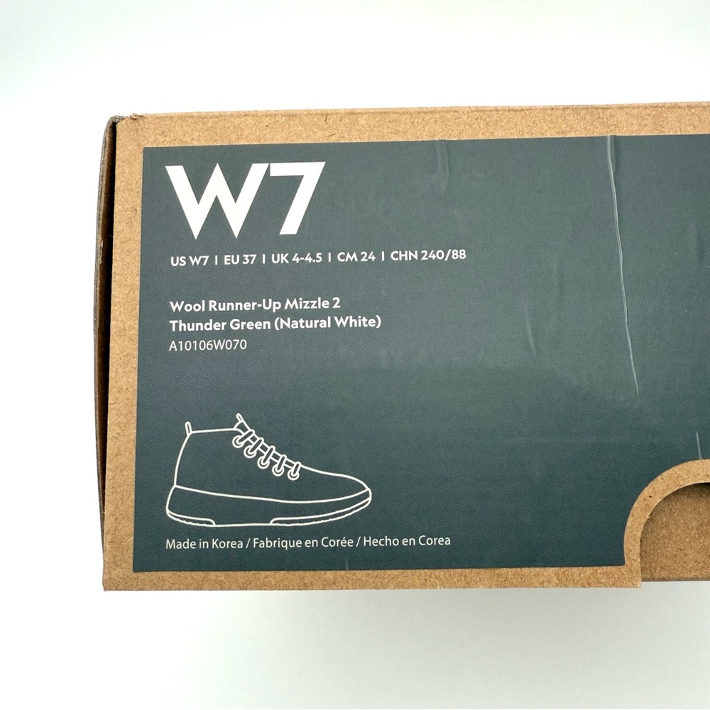 NIB NWT New Allbirds Women's Wool Runner Up Mizzle 2 Size 7 Shoes Thunder Green - Picture 9 of 9